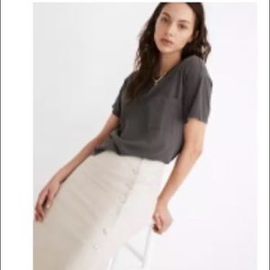 Madewell Softfade Cotton Oversized Pocket Tee